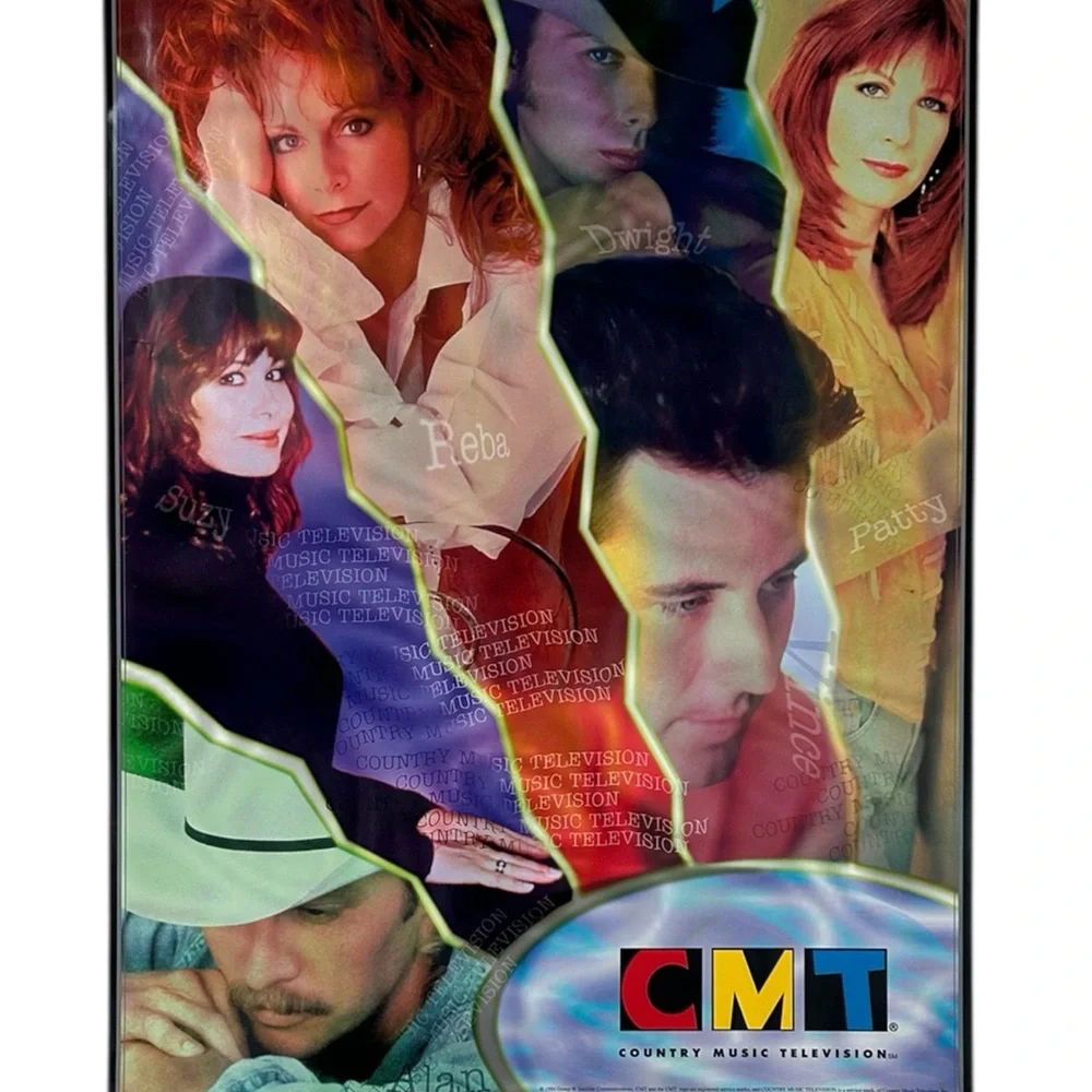 Vintage 1994 CMT Country Music Television Poster